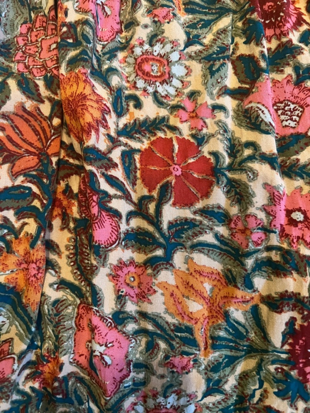 NATURAL LIFE Floral Midi Dress in Teal, Pink, Rust - Picture 3 of 9